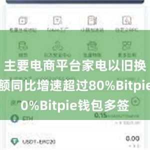 主要电商平台家电以旧换新销售额同比增速超过80%Bitpie钱包多签